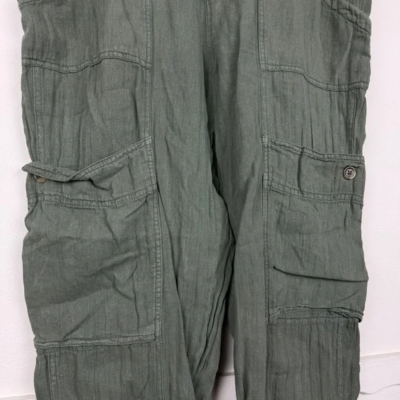 Free People Olive Green Straight Leg Pants - Picture 5 of 6
